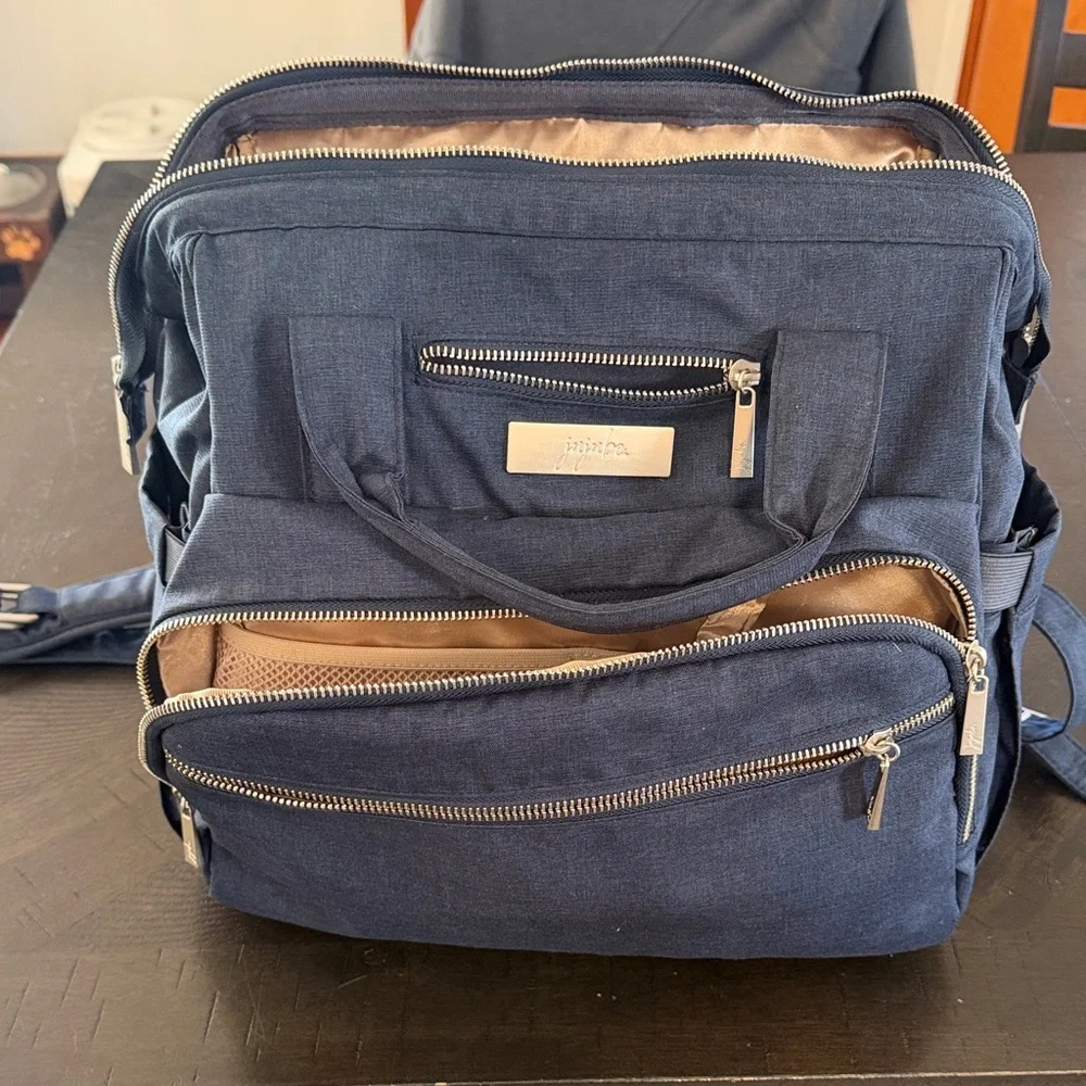 Ju-Ju-Be Navy and Tan Baby Bag